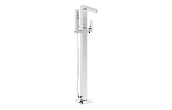 VitrA Root Square Floor Standing Bath/Shower Mixer - Chrome